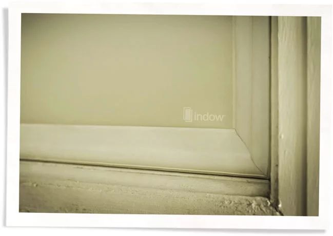 closeup of Indow window insert - a window privacy covering