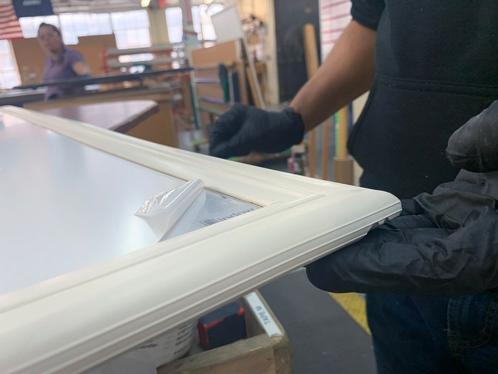 close up of Indow window compression tubing system