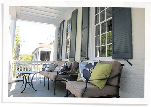 front porch with large windows and an alternative to magnetic storm windows