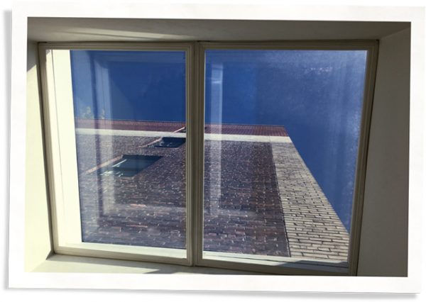 skylight window insert installed for heat loss and heat blocking