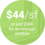 indow windows cost for commercial grade window insert is $41 per square foot